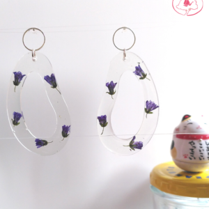 Boucles d'oreilles fleurs - Dali - Violettes
