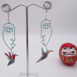 Boucles d'oreilles Origami - Colombe Kao 顔