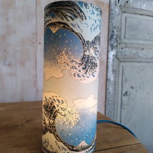 Lampe à poser - Estampe : La grande vague d'Hokusai