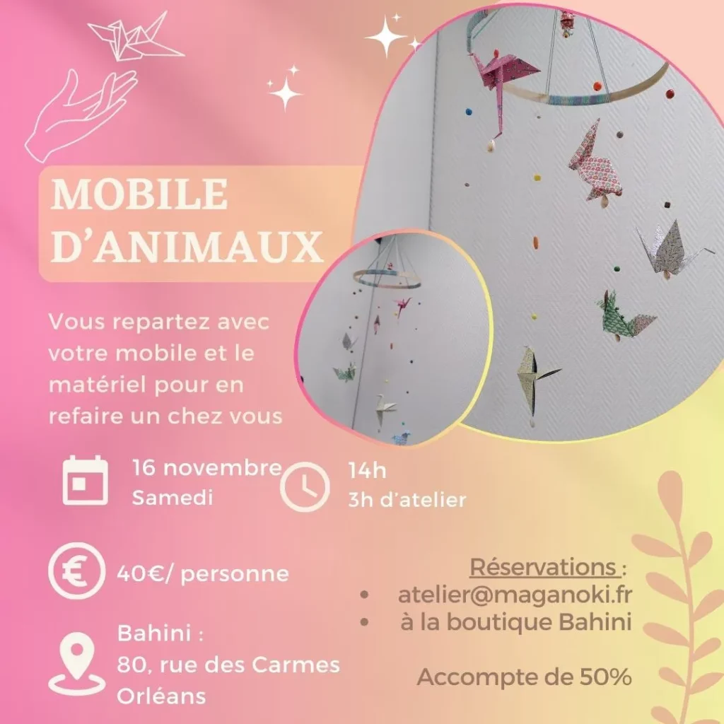 atelier mobile d'animaux le 16 novembre 2024