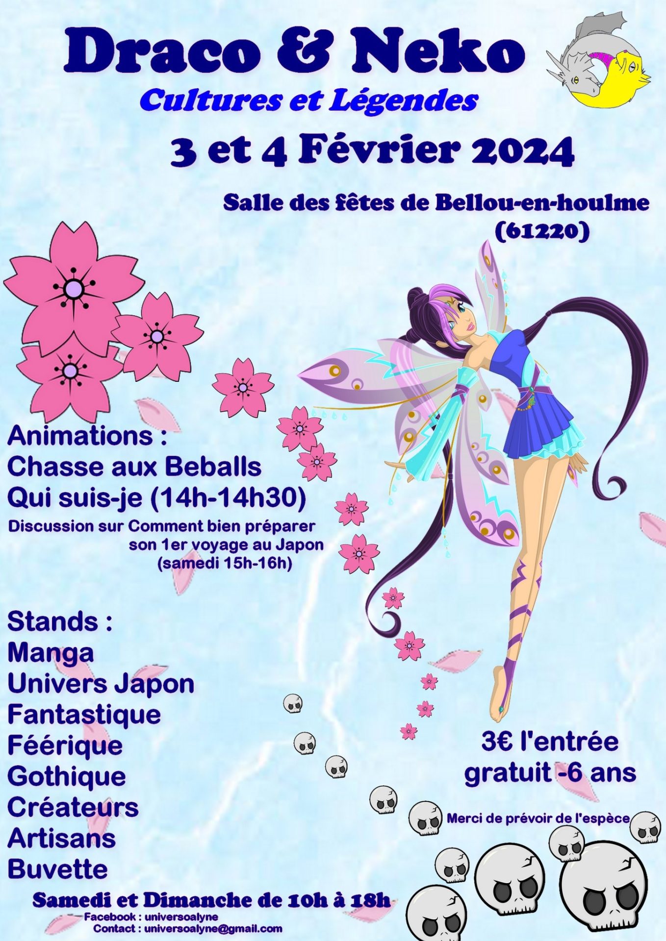 Affiche Draco et Neko le 3 et 4 février 2024 à Bellou en Houlme