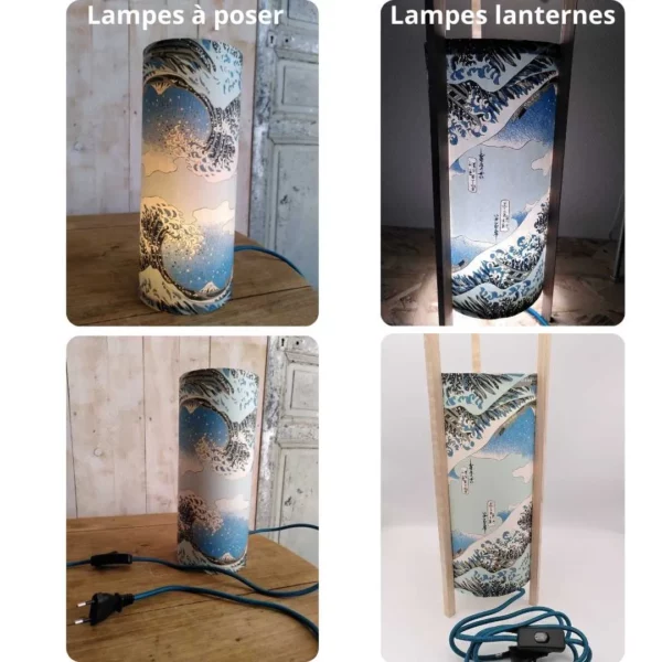 exemple de lampe à poser et lampe lanterne