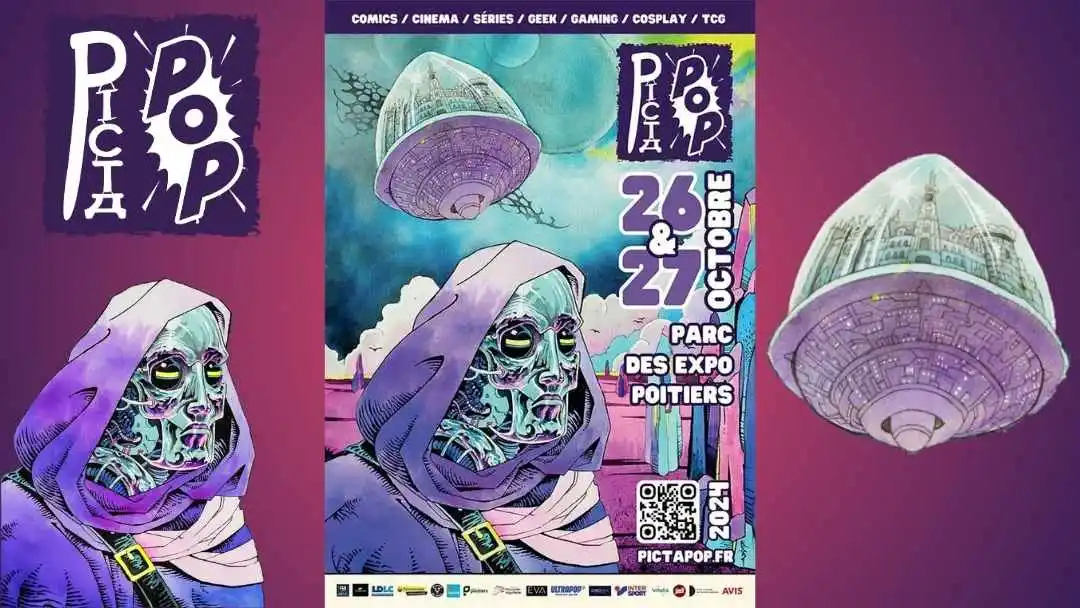 affiche PictaPop de Poitiers au Parc des expos le 26 et 27 octobre 2024