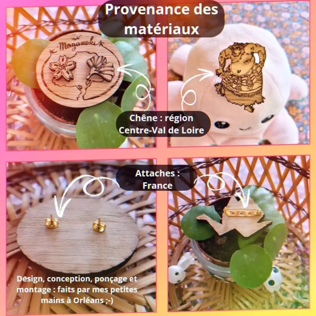 Provenance des matériaux : France principalement