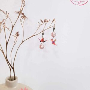 boucles d'oreilles en origami japonaises grues et colombes chats 2