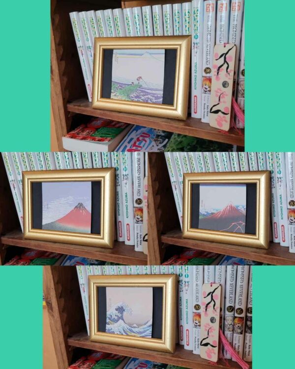 Estampes les 4 vues du Mont Fuji cadres