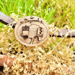boucles d'oreilles en bois - corée - corndog et bubbletea 1