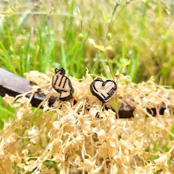 boucles d'oreilles en bois - corée - xoxo 3