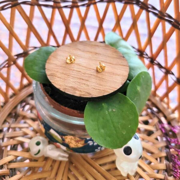 boucles d'oreilles en bois -dos