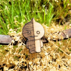 broche en bois - corée - bt21 - van