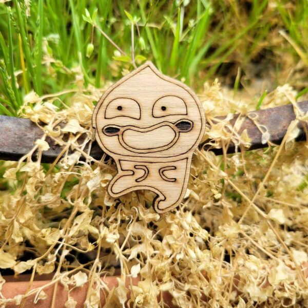 broche en bois - corée - kakao friends - apeach