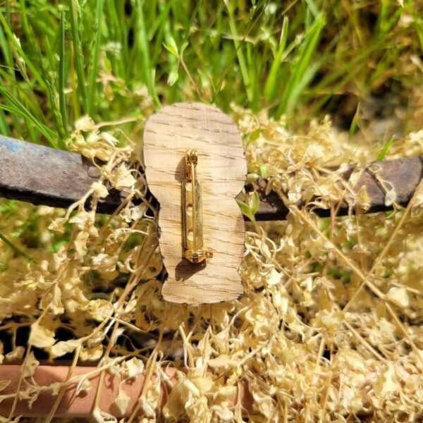 broche en bois - corée - squid games1 dos