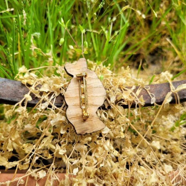 broche en bois - corée - xoxo - _3 dos