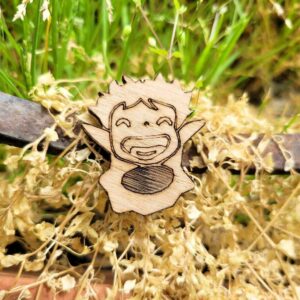 broche en bois - ponyo 1
