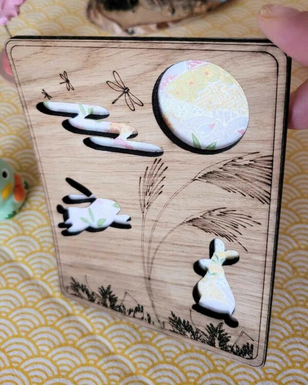 cadre bois lapin rose claire 2