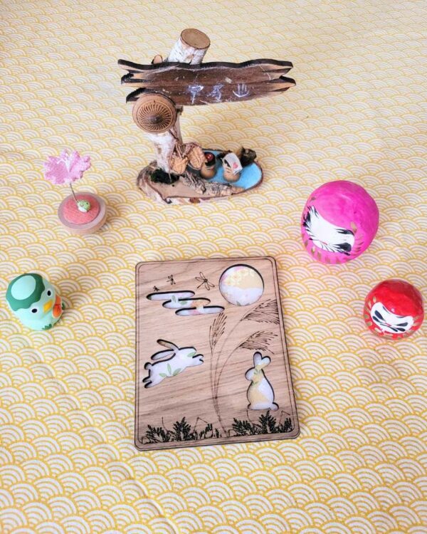 cadre bois lapin rose claire 3