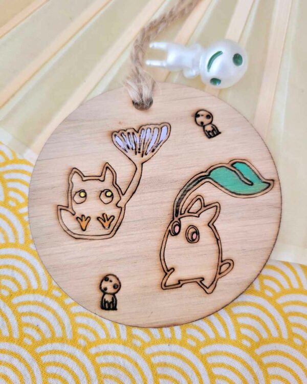 suspensions bois mini Totoro 1