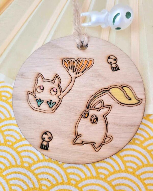 suspensions bois mini Totoro 2
