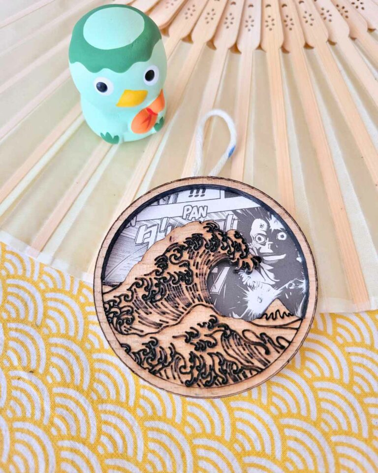 suspensions bois petites vagues washi - Ryuk