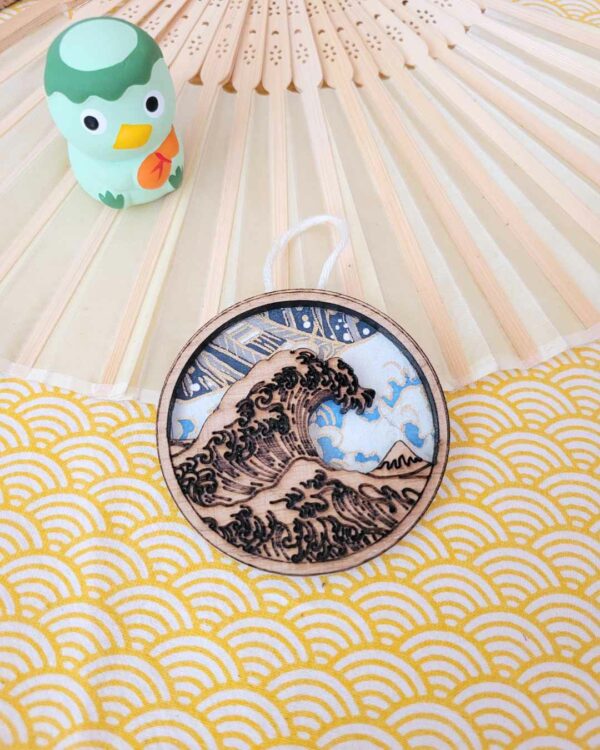 suspensions bois petites vagues washi - vague