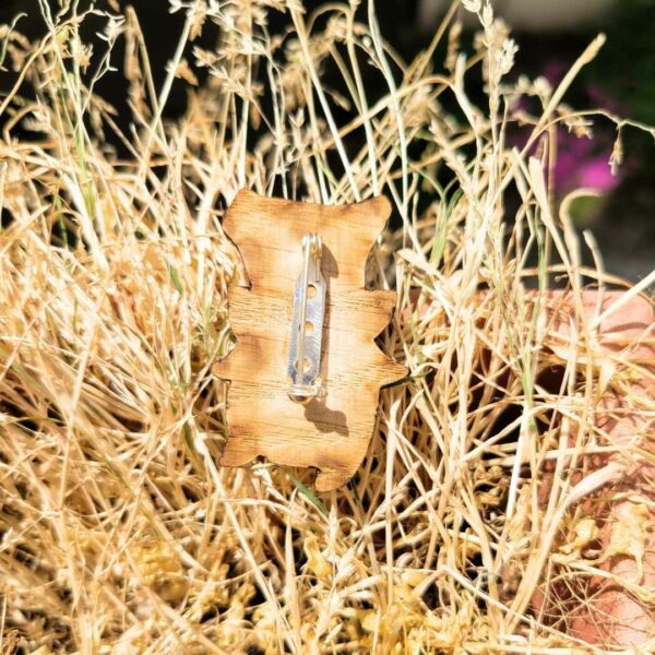 broche en bois - korogu erable dos