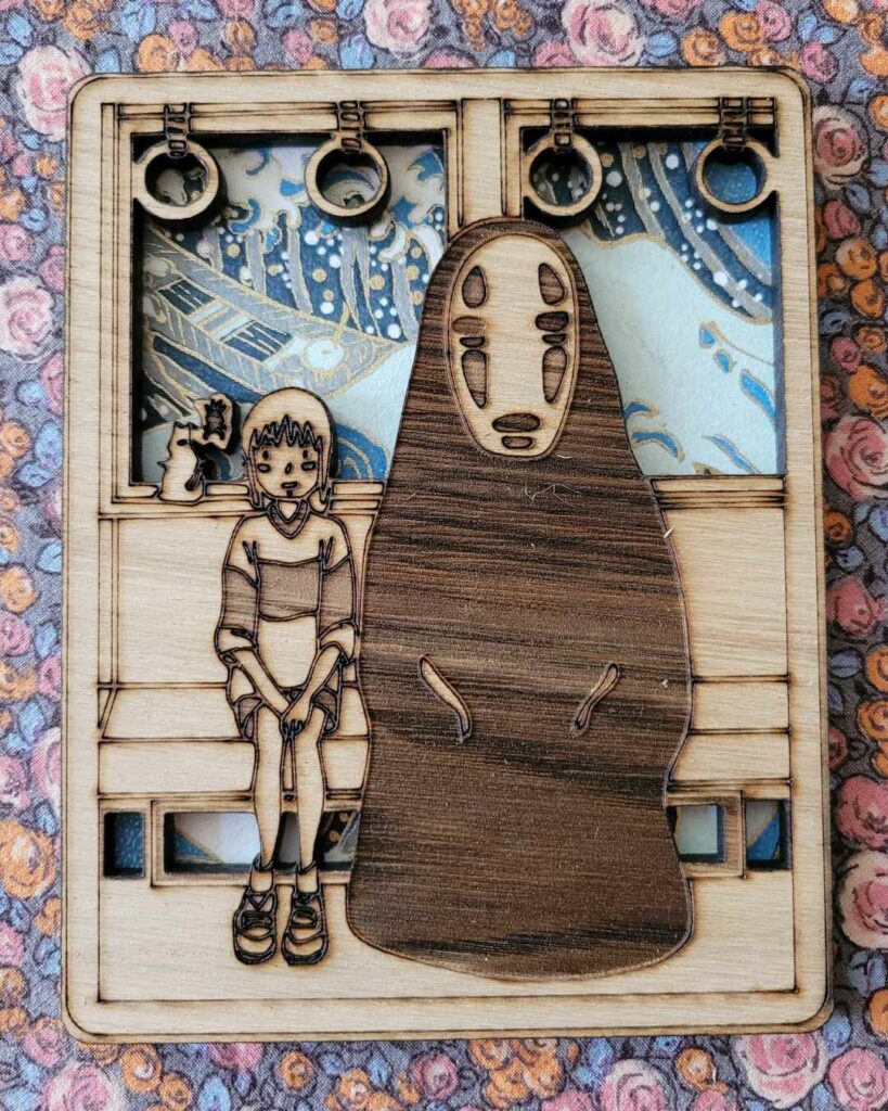 cadre en bois le voyage de Chihiro mer