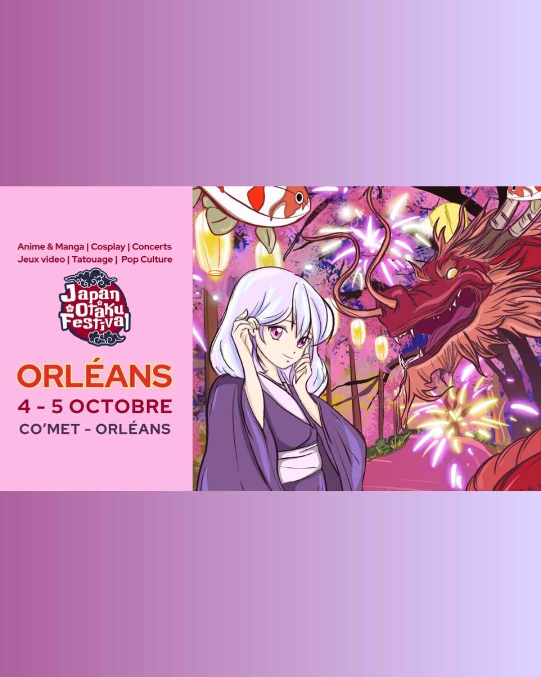Japan Otaku Festival - Co'Met Orléans 4 et 5 octobre