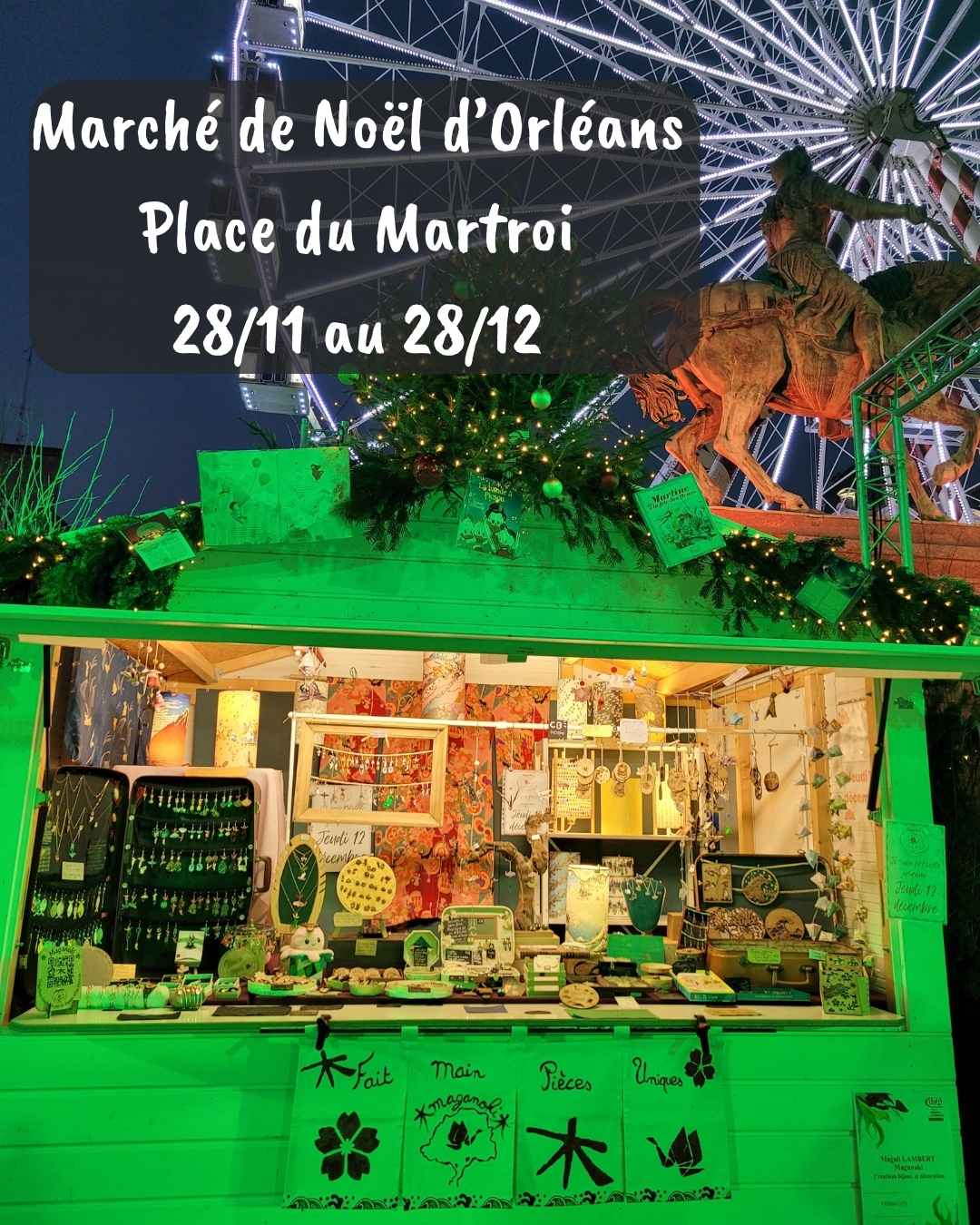 Marché de Noël d'Orléans - place du Martroi - 28/11 au 28/12