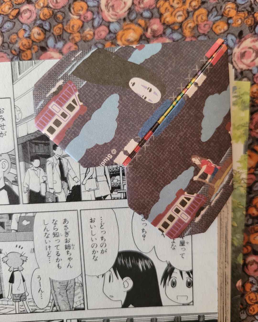 marque-page cœur le voyage de chihiro papier origami des studio ghibli / Miyazaki