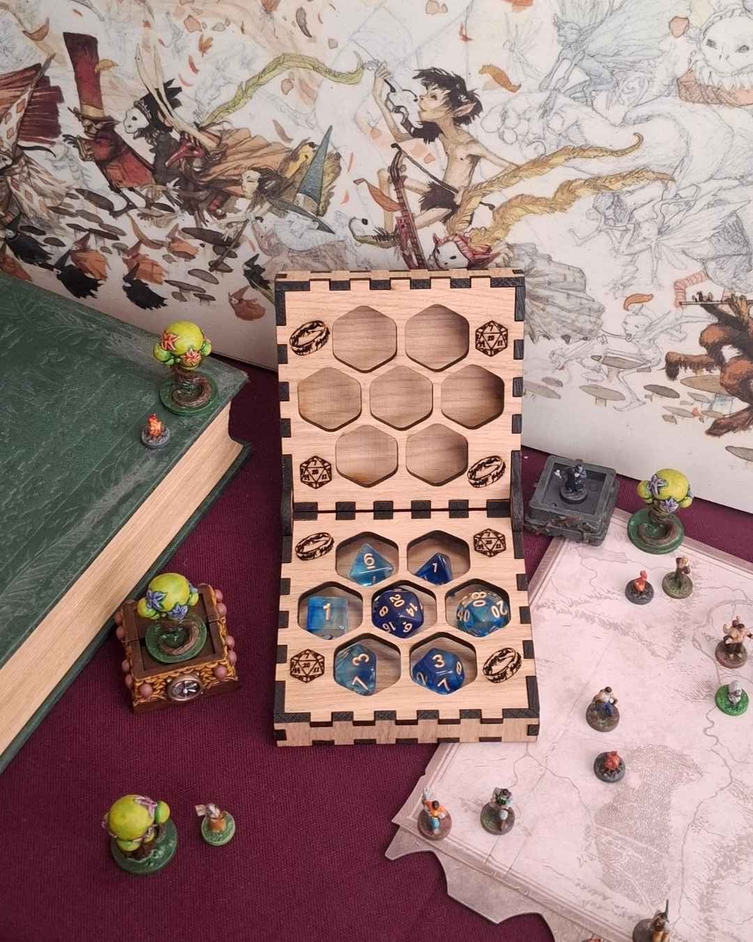 boite à dés inspirée LOTR : one to roll them all 1