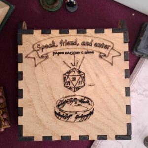 boite à dés inspirée LOTR : Speak, friend, and enter 3